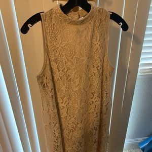 High neck lace dress